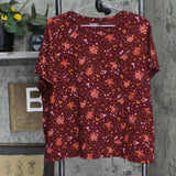 Old Navy Womens Short Sleeve Everywear T-Shirt Tee 167059925a4080 Red Floral 2XL