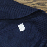 Banana Republic Mens Vintage Rabbit Cashmere Argyle Sweater Navy Blue XL