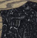 A Pea in the Pod Womens Maternity Paisley Jacquard Top 7056901 Black S