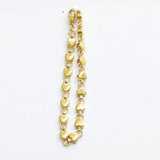 Womens Fashion Simple Heart Chain Link Bracelet Gold Yellow 7"