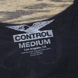 Control Womens Distressed V-Neck Rush 2112 Band T-Shirt Tee Black M