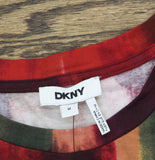 DKNY Abstract-Print Logo T-Shirt P5EHXWNA June Brush Stroke Red M