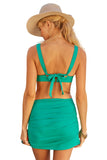 Becca Womens Shirred Underwire Bikini Top Swim 853557 Peacock Blue Green M