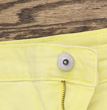 Style & Co. Womens Curvy Cuffed Capri Jeans Distressed Sunbeam Yellow 16