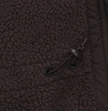 All In Motion Long High-Pile Fleece Full-Zip Drawstring Jacket Coat Brown 2XL