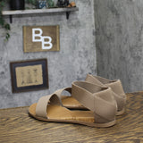 Style & Co Eileen Elasticized Round Toe Flat Sandals Mountain Trail Brown 8.5M