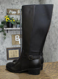 Easy Spirit Women's Chaza Tall Knee High Boots SECHAZA-WC Black Leather 8W-WC