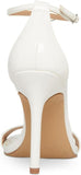 Steve Madden Womens Spree Patent Ankle Strap Sandals SPRE02S1 White 7M
