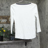 Charter Club Pima Cotton Button-Shoulder Boat-Neck Top 54700P143 White PS