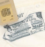 Levi's 501 Button Fly High Rise Original Cutoff Shorts 859650032 White 20W