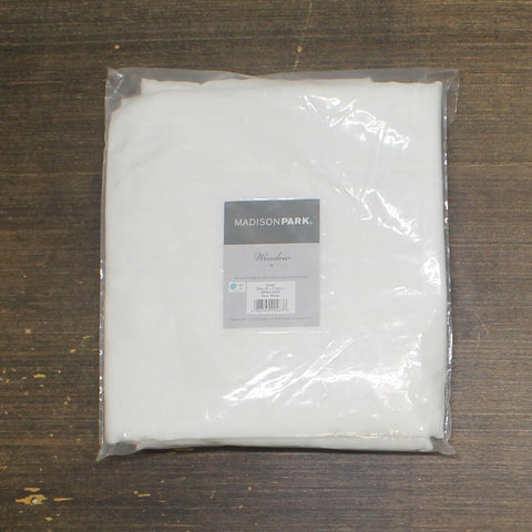 Madison Park Sheer Curtain Scarf Irina Embroidered Kitchen White 50x216