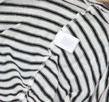 Freshman Juniors Striped Lace-Up Knit Top Black White Stripe L
