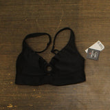Bar III Womens Resort Solids Ring-Detail Bikini Top MBRS24101 Black S