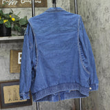 Universal Thread Relaxed Bomber Denim Jacket Trucker Medium Wash Blue 2XL