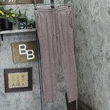 Anybody Womens Hacci Slim Leg Pants A349806 Smokey Taupe Brown S