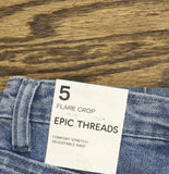 Epic Threads Girls '70s Flared Crop Jeans 100187268GK Kensington Wash Blue 5