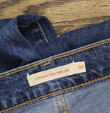 Levi's Womens 728 High Rise Zip Fly Wide Leg Jeans 94417114 Blue 32X32