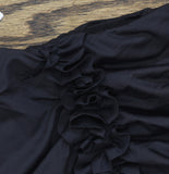 La Blanca Island Goddess Asymmetrical Ruffle Skirted Swimsuit Bottom Black 14