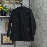 Hunter Womens Mesh Lined Snap Zip Front Rain Jacket 1784279 Black S