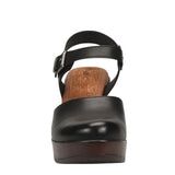 B.O.C. Womens Natasha Mary Jane Block Heel Clogs BC0008009 Black / Brown 6M
