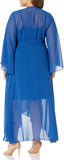 City Chic Womens Avenue Plus Size Maxi Fleetwood Dress Deep Blue XS