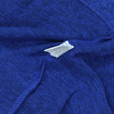Ny Collection Womens Petites Asymmetrical Cowl Neck Button-Up Sweater Blue PS