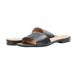 Lauren Ralph Lauren Womens Everley Calfskin Slide Sandals 802959142001 Black 6M