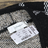 Cj Banks Womens Plaid Fuzzy Knit Duster Sleeveless Cardigan Black Multi 1X
