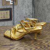 Franco Sarto Womens Belle Heels Sandals Shoes E5886S2 Gold Yellow 6M