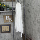 Calvin Klein Rectangle Liquid Metallic Evening Wrap Scarf Eggshell Off White OS