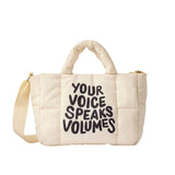 Black History Month Quilted Crossbody Bag 91843108 Cream Off White