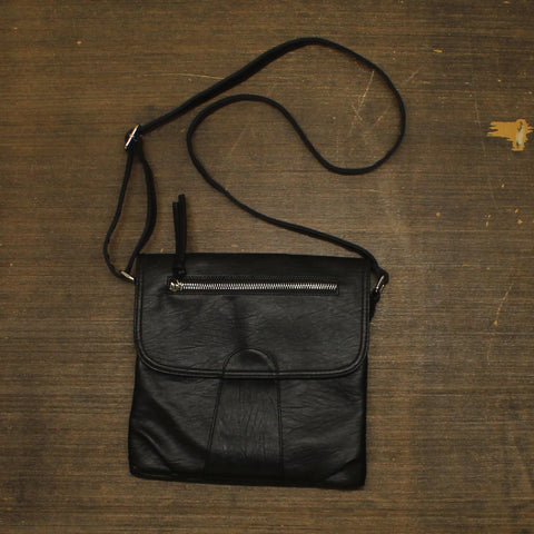 Sam & Hadley Womens Square Flap Adjustable Crossbody Shoulder Bag Black One Size