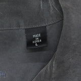 Ashworth Mens Suede Kahlua Embroidered Camp Shirt 1666b9dd45defb Gray L