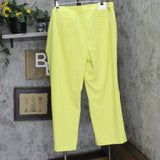 Calvin Klein Womens Plus Size Lux Highline Tab-Waist Pants Pear Green 22W