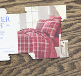 Charter Club Brushed Cotton Plaid 3-Pc. Quilt Set 100214894KG Red Combo King