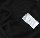 Belle By Kim Gravel Micro Waffle Lantern Sleeve Embroidered Shirt Top Black 2XS