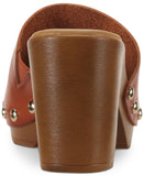 Sun + Stone Womens Alina Studded Platform Sandals 10011740200 Cognac Brown 7M