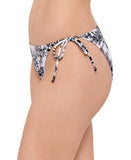 Salt + Cove Juniors Reversible Side-Tie Bikini Swim Bottom Black / White S