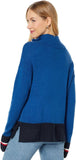 Tommy Hilfiger Womens Color-Block 1/2 Zip Sweater True Blue / Sky Captain L