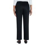 Alfred Dunner Straight Leg Short Length Pant Size 16 Black Black 16 Short