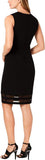 Calvin Klein Womens Sleeveless Sheath with Illusion Hem Dress CT9C15U6 Black 10P