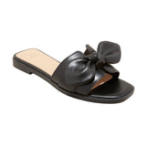 A New Day Womens Maple Knotted Bow Slide Sandals 91745610 Black 7.5M