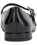 On 34th Womens Saadet Rhinestone-Buckle Mary Jane Flats Black Patent 7M