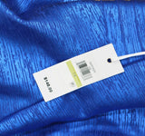 Siena V-Neck Sleeveless Foiled Bandage Bodycon Knit Mini Dress Saphire Blue 14