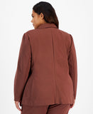 Bar III Womens Plus Size Notched-Collar One-Button Jacket 10849563