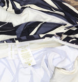 Anne Cole Chic Draped Front Underwire Swim Top Palm Chic Black White 36C/38B