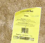 Garland Rug Plush Bathroom Rug Mat Set with Non-Slip Backing Linen Brown 3-Piece