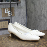 Easy Street Womens Waive Sinched Block Heel Pump WAIVE White 11M