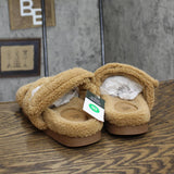 Wild Fable Womens Hayley Shearling Sandals 90870705 Tan Brown 10M