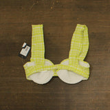 Kate Spade Womens Check Underwire Bikini Swim Top Nappa Cabbage Green Multi M